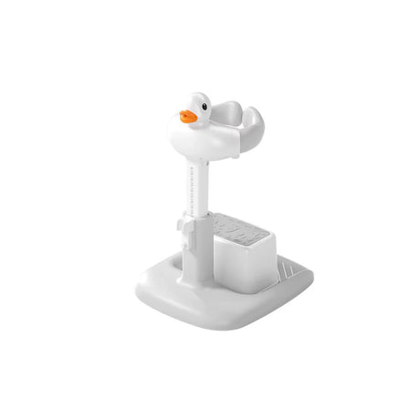 Portable Non-Slip Duck Shaped Baby Bath Racks Shower Helper Handle Adjust Length Stand Themselves for Standing Toddler Shower